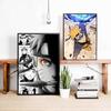 1pc Anime Characters U-Uzumaki N-Naruto posters Self-adhesive Paper Print Home Living Room Bedroom Entrance Bar Cafe Art