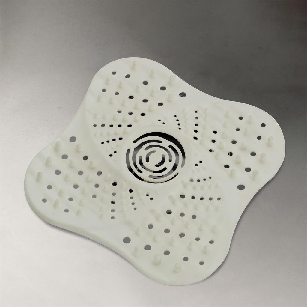 Silicone Strainer For Washbasin/Sink, White, 13X13 Cm