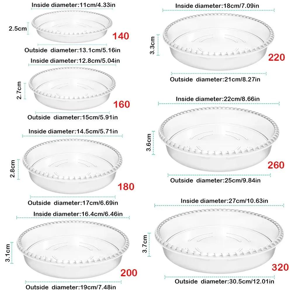 High Quality Plastic Plant Pot Tray Clear Durable Drip Trays Sturdy Flower Pot Indoor And Out Door Plant