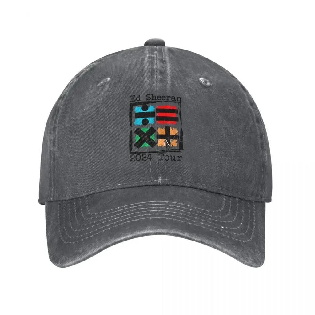 New Ed Sheerans Mathematics Tour Baseball Caps Retro Distressed Denim Snapback Hat Unisex Women Outdoor Travel Adjustable Fit Caps