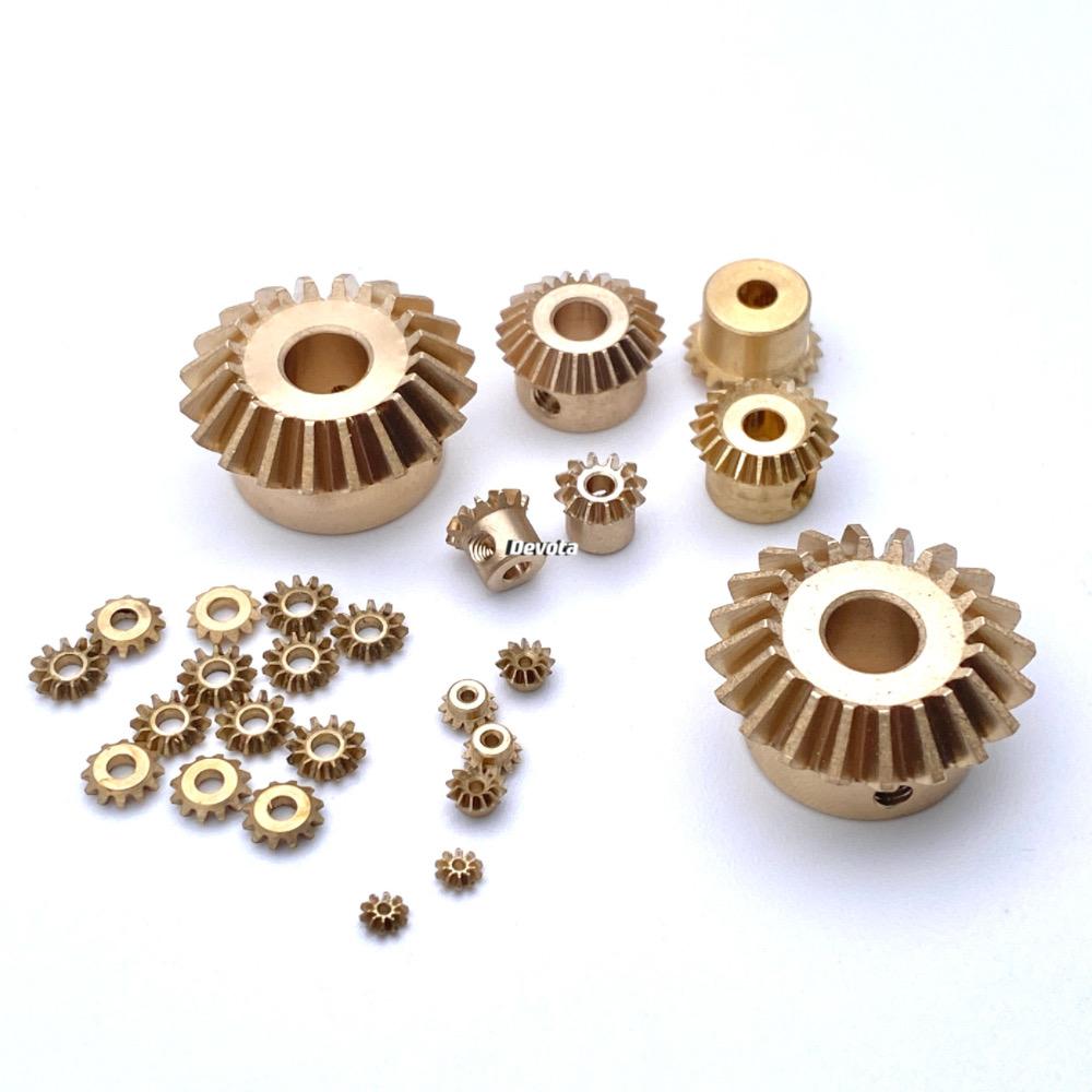 1:1 Precision MINI Bevel Gear 0.3/0.4/0.5/0.8/1M 90-Degree Transmission Brass Model Static Change Accessories