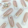 Long Wear Armor Removable Nail Piece Burst Metal Butterfly Decoration Fake Nail Press On Nails