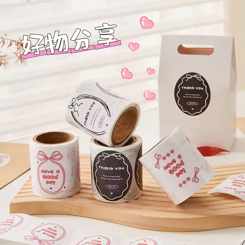 120Pcs Thank You Hava A Good Day! Sticker For Seal Labels Gift Label Business Handmade Stationery Stickers