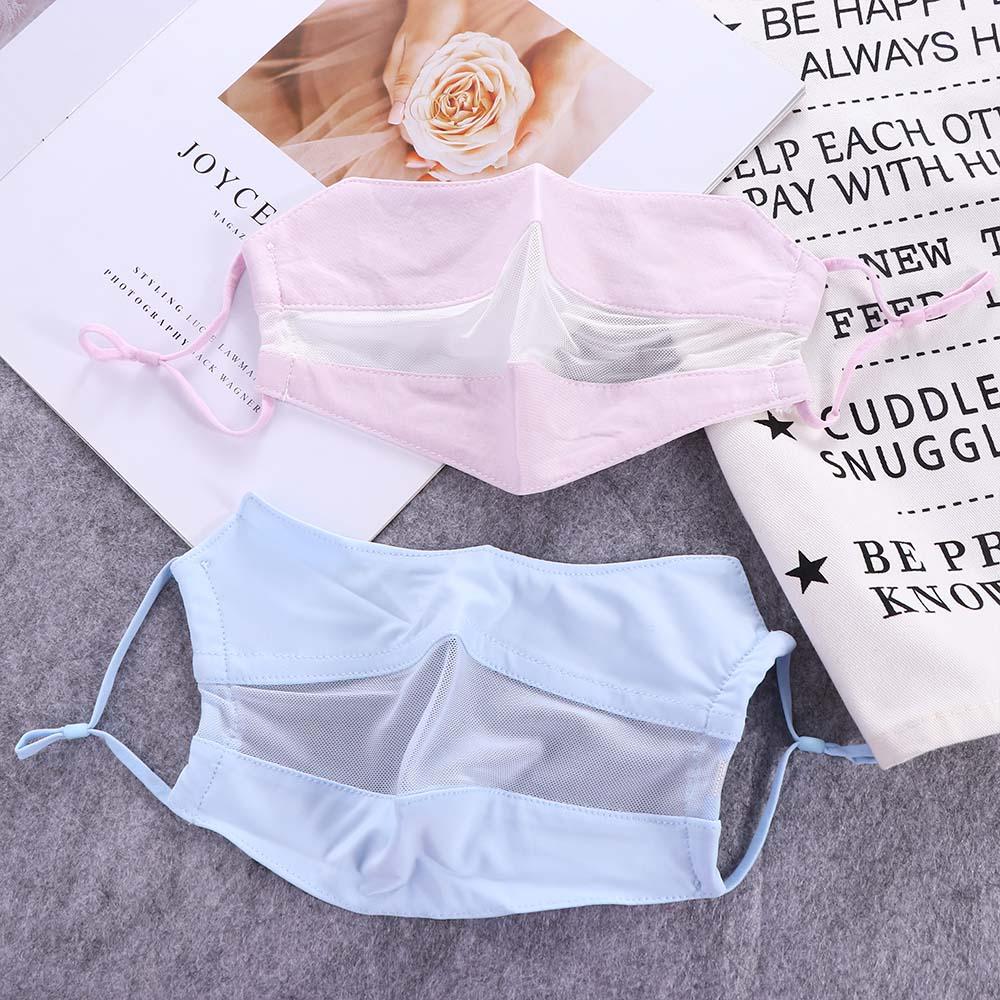 For Women Mask Sun UV Protection For Men Solid Color Face Scarves Ice Silk Face Scarf Anti-uv Face Cover Sunscreen Veil