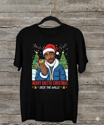 New 2025!! Christmas 2Pac Rapper  Unisex S-5XL Unisex T-Shirt