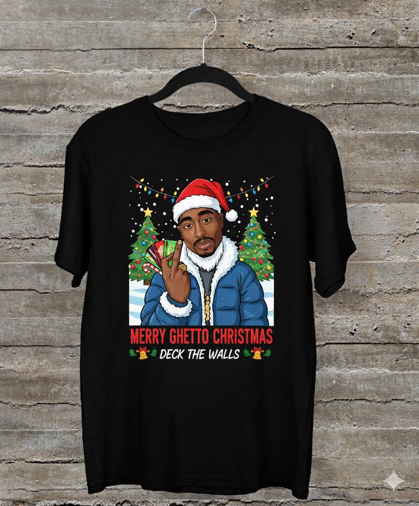 

New 2025!! Christmas 2Pac Rapper unisex S-5XL Unisex T-Shirt XXXL