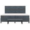 Boxspring Bed with Headboard Dark Grey 200 X 200 Cm Velvet