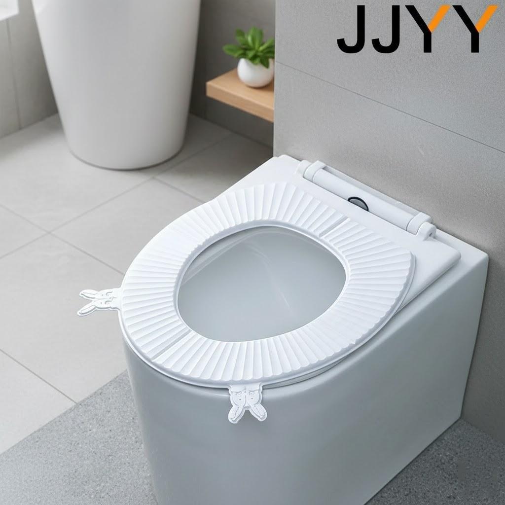 

EVA Waterproof Toilet Seat Cover Thickened Toilet Seat Pad for All Seasons Household Bathroom Accessories Universal Fit белый