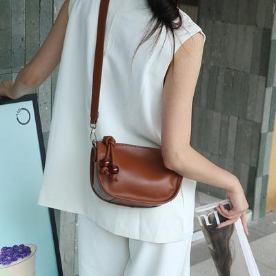 Genuine Leather Women's Bag Boston Baottop Layer Cowhide Shoulder Bag All Crossbody Bag Women's Niche Premium Sense Pillow Bag