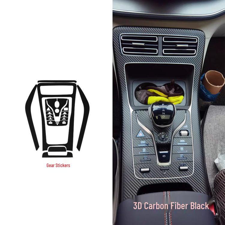 BYD Qin PLUS Carbon Fiber Gear Shift Stickers for 21 Models - Interior Protection and Decoration