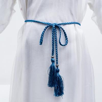 Women Bohemia Style Braided Tassel Belt Fashion Ladies Woven Knot Decorated Waist Chain Waist Rope