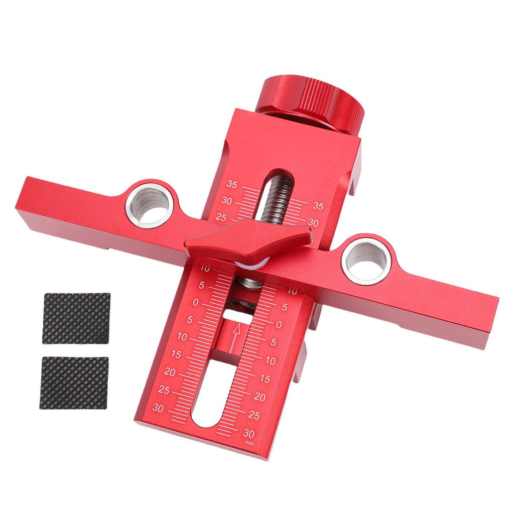 Cabinet Door Mounting Jig 3 in 1 Dual Hole Hinge Installation Position Tool Aluminum Alloy Adjustable Length Aid