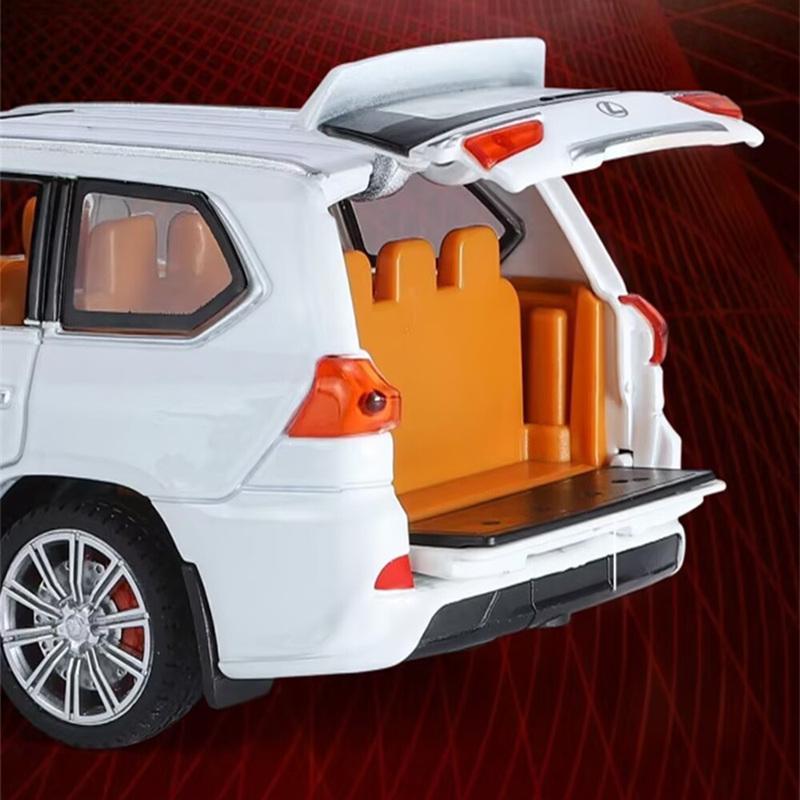 1/32 Lexus LX570 SUV Alloy Car Model Diecasts Metal Off-road Vehicles Car Model Sound and Light Simulation Kids Toys Gift