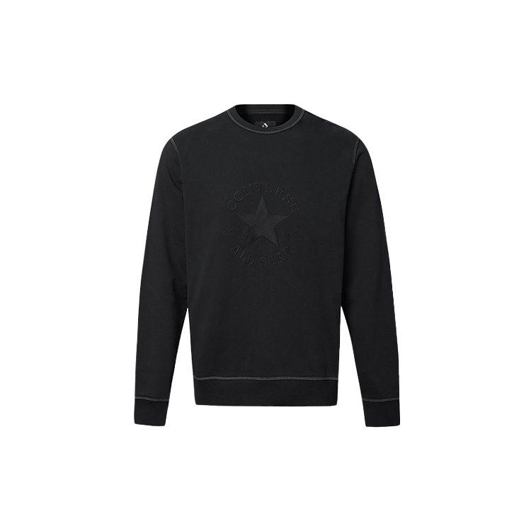 Converse Sweatshirts Men's Black Crew Neck Moderate Regular 10020819-A01