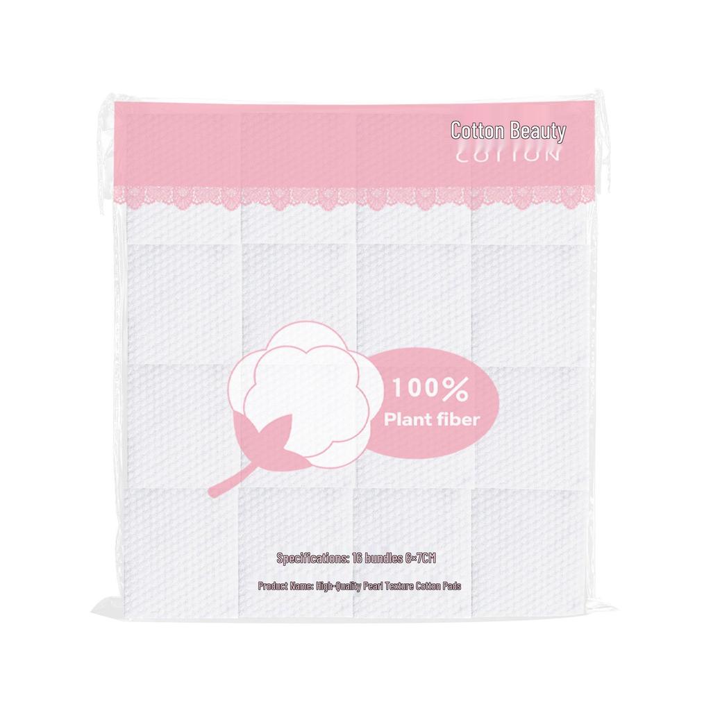 Thick Pearl Pattern Cotton Pads – Large Pack Disposable Makeup Remover and Salon Cleaning Pads