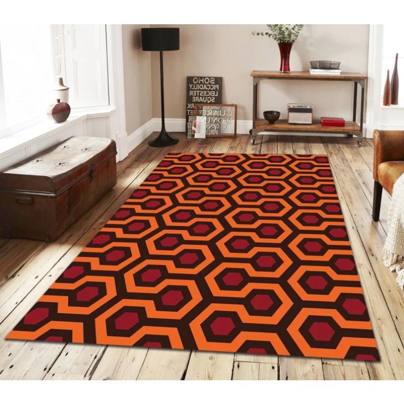 Blauer Wohnzimmerteppich The Shining Overlook Hotel Teppich Halloween Wohnzimmerteppich Heimdekorationsmatten