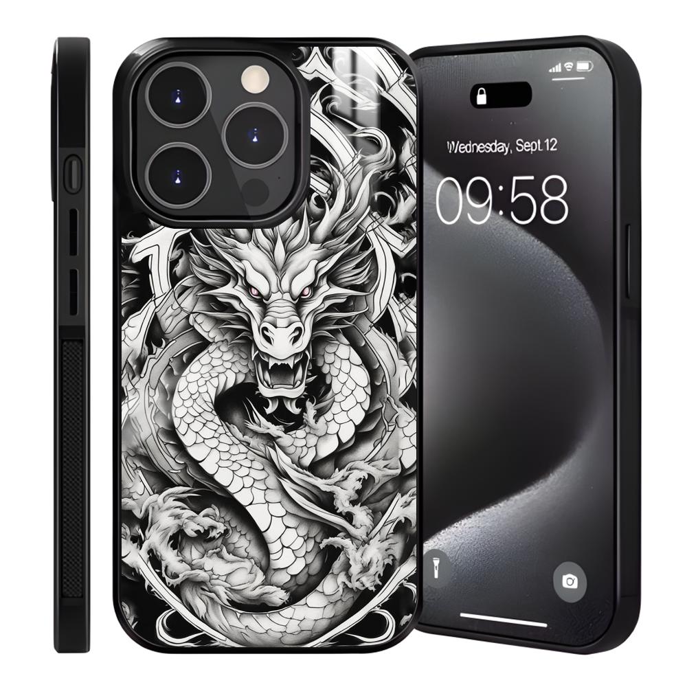 

Chinese Dragon Case Lucky Phone Case For iPhone 16 15 14 13 12 11 Pro Max Plus Mini Magnetic Magsafe Wireless Charging Cover iPhone13PRO