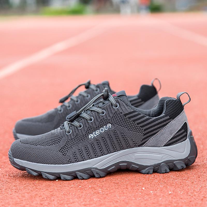 

Модные унисекс спортивные туфли женские сетчатые дышащие плоские кроссовки на пуговицах амортизирующие мужские кроссовки 44 серый