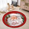 Merry Christmas Round Area Rugs Indoor Cartoon Snowman Throw Circle Rug Entryway Doormat Floor Carpet for Bedroom Living Room