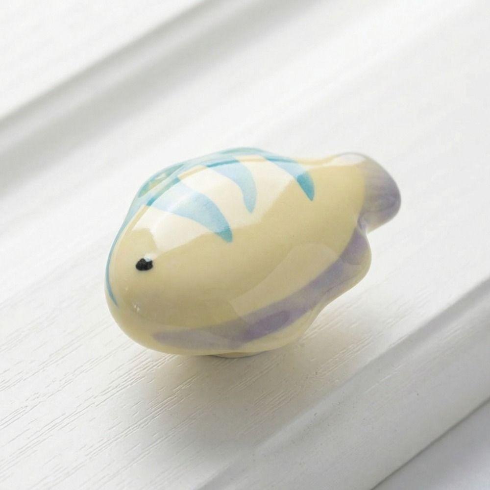 Tecknad Djur Skåphandtag Söt Design Keramisk Knopp Dörrhandtag Djurknopp Möbeldörr