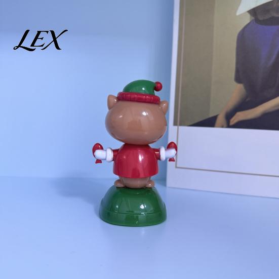 Festliche Auto-Innenraum-Accessoires Solarbetriebenes tanzendes Ornament, Kreative Armaturenbrett-Weihnachts-Cartoonfigur für den Weihnachtsmann Auto-Dekoration,