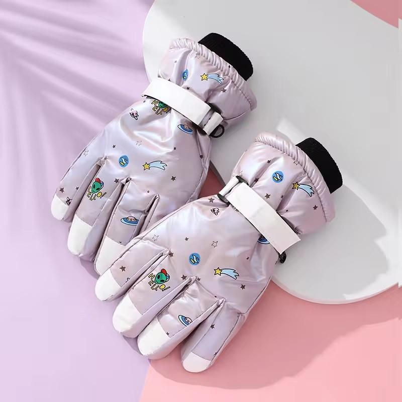New Design Winter Warm Ski Children Custom Windproof Snowboard Thermal Kids Snow Gloves