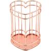 Heart Pen Holder, Openwork Desktop Organizer for Writing Utensils or Makeup Brushes, Office Desk Decor