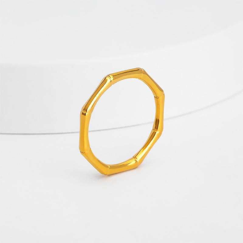 2022 Bamboo Ring: Creative Japanese & Korean Style, Non-fading Titanium Steel for Girls