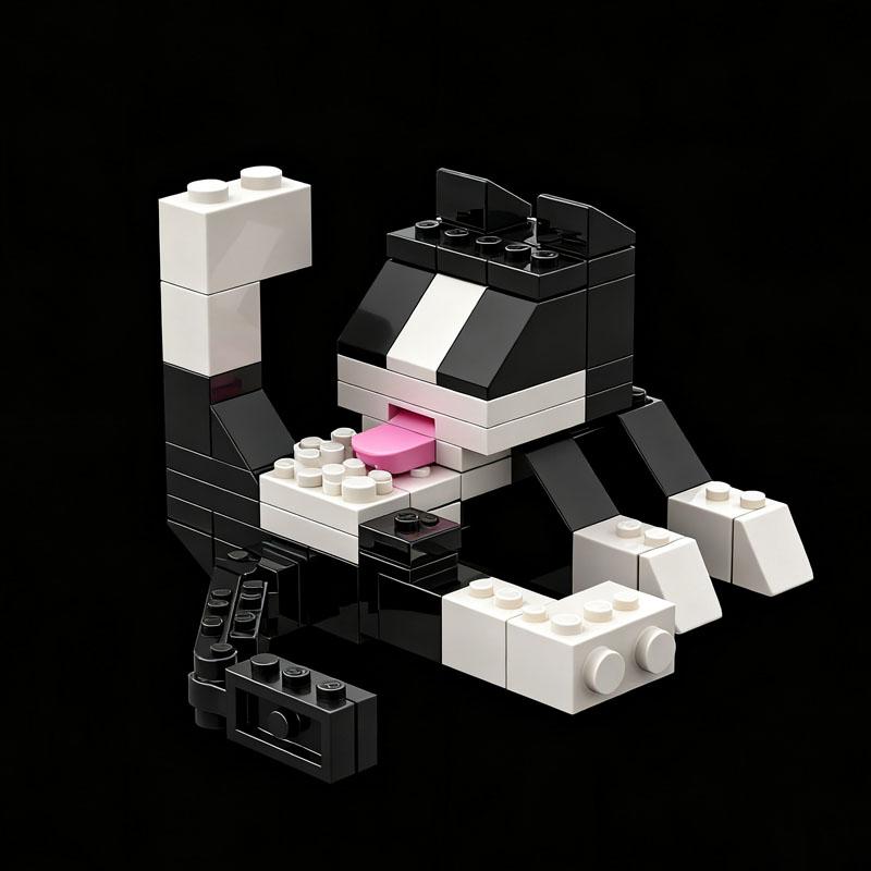Non-Toxic Moc City Cat Animal Series Building Blocks Kids Educational Toys Creative Diy Gift For Birthday