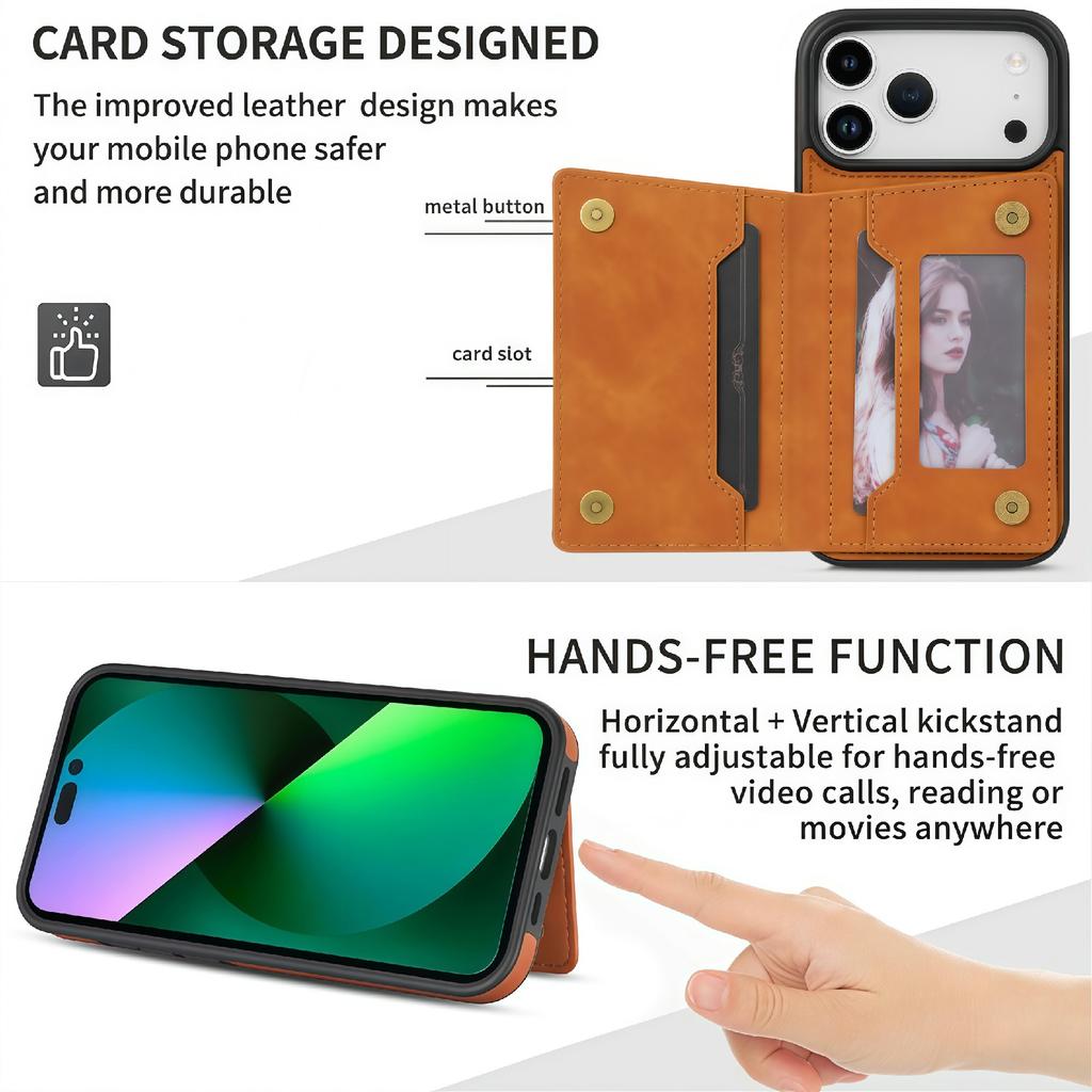 For iPhone 17 Pro Case Line Imprinted Color Splicing Leather Phone Cover
