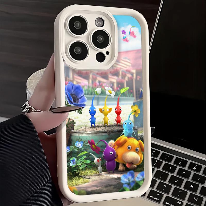 Handyhülle für iPhone 17 Air 16E 15 16 Pro Max P-Pikmins Niedliche Spielabdeckung 14 Plus 13 12 Mini Weiche Silikonhülle Fundas