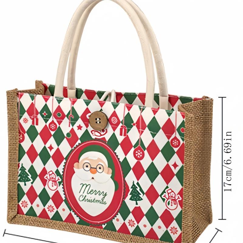 1 Christmas gift bag packaging box, Santa Claus gift bag, Christmas Eve apple gift bag, tote cloth bag