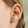 [Silver925] Oval Clear Setting Earring