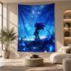 Decorative Tapestry,Sonic the Hedgehog Printed Wall Art, Lightweight Wall Hanging For Bedroom Background