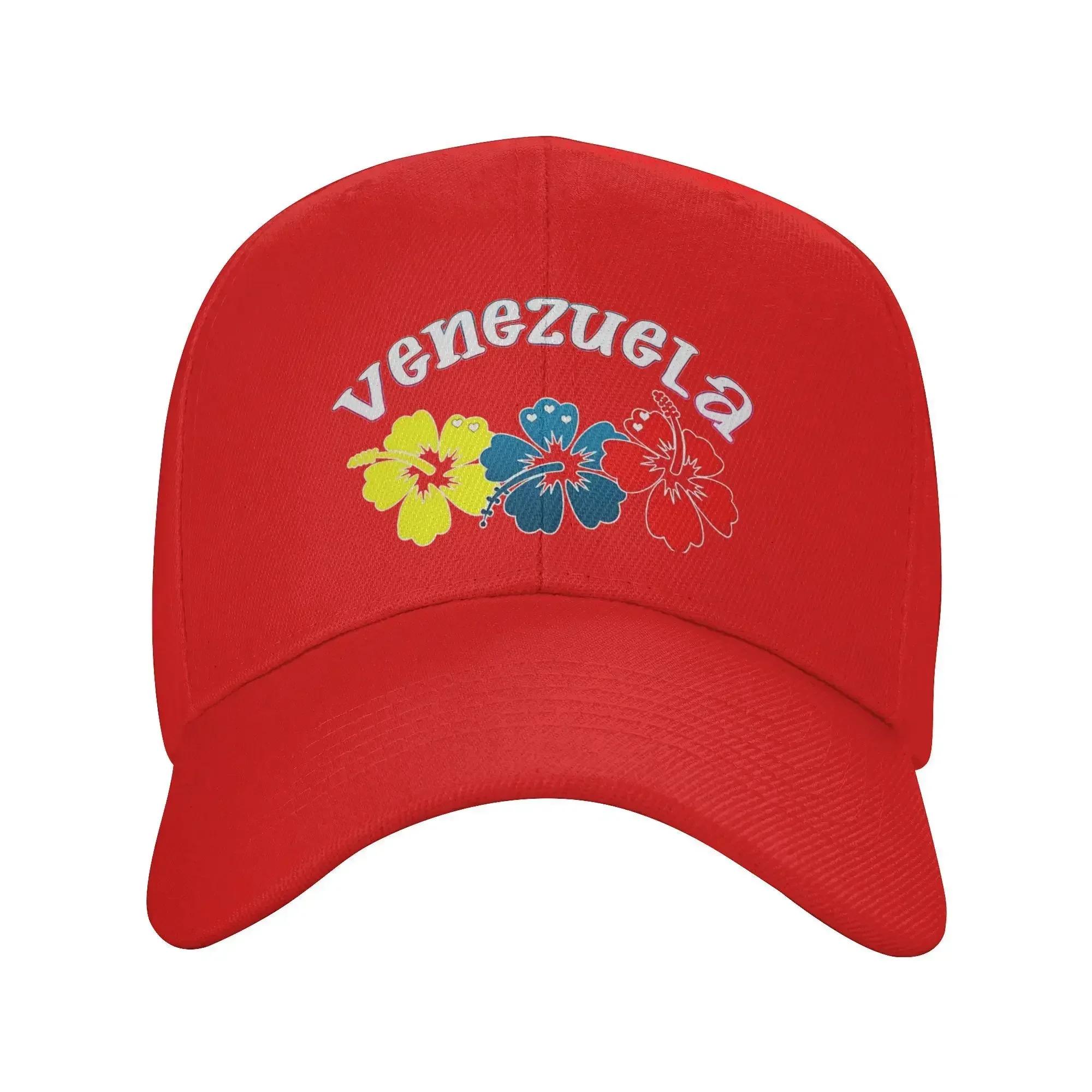 

Unisex Venezuela Flag Outfits Baseball Caps Three Flowers Snapback Cap Unique Design Formal Headwear Adjustable Adjustable