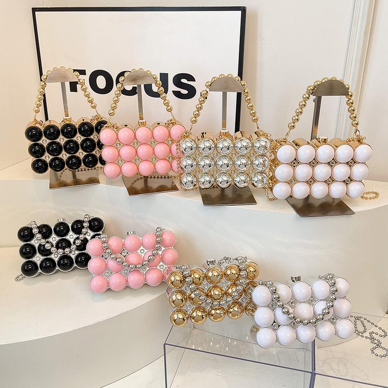 Acrylic egg box bag, European and American candy color dinner bag  new little fresh girl versatile chain bag