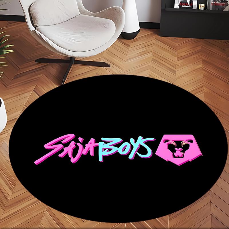 Kpop Demon Hunters (19) Round Office Rug Decorative Floor Rug for Office Bedroom Living Room and Home Space