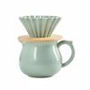 Ceramic Coffee Dripper Set, Drip Over Cone, Folded Strainer, Sharing Pot, Home Use