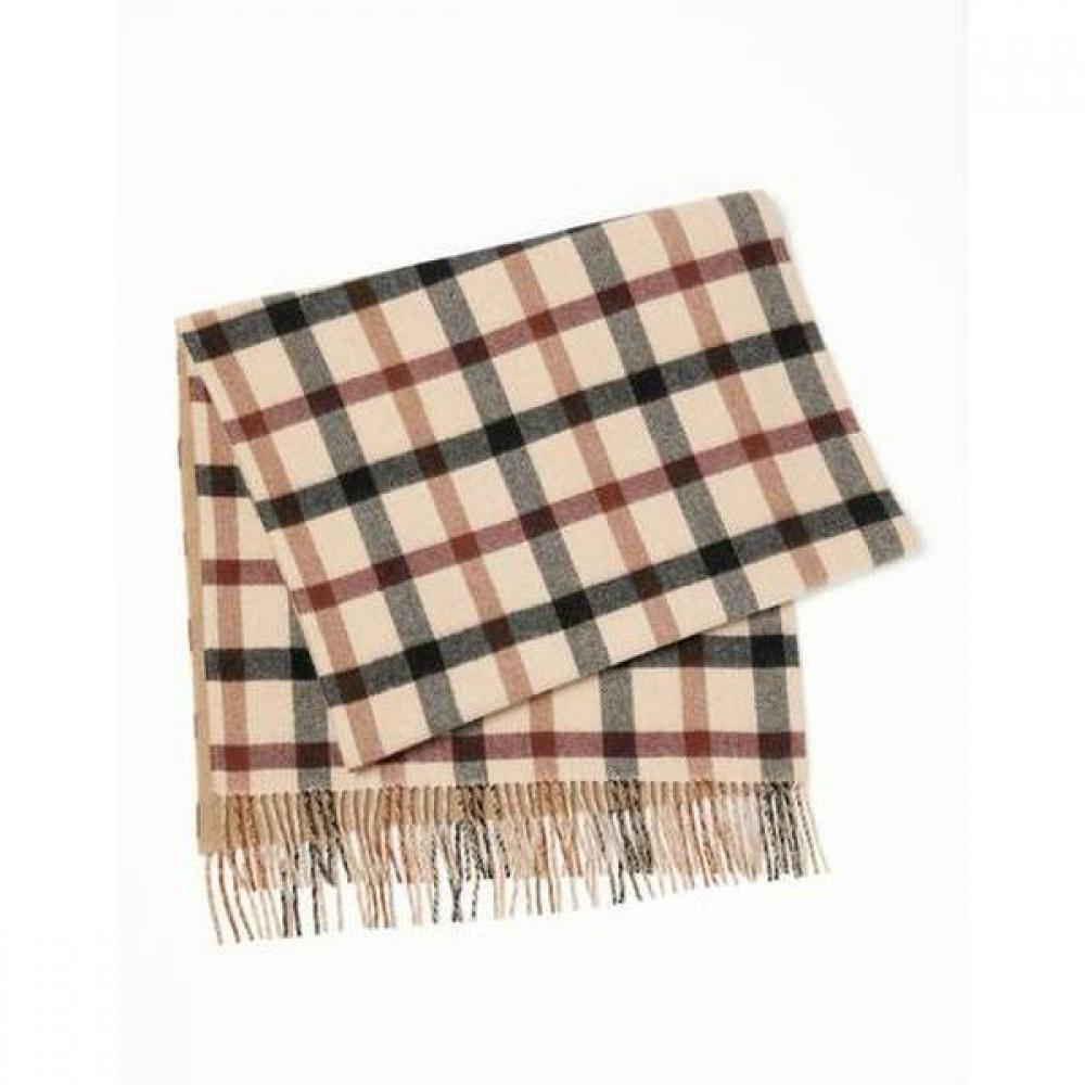 Daks 100 Cashmere House Check Reversible Pocket Shawl Dbmu9f833w2