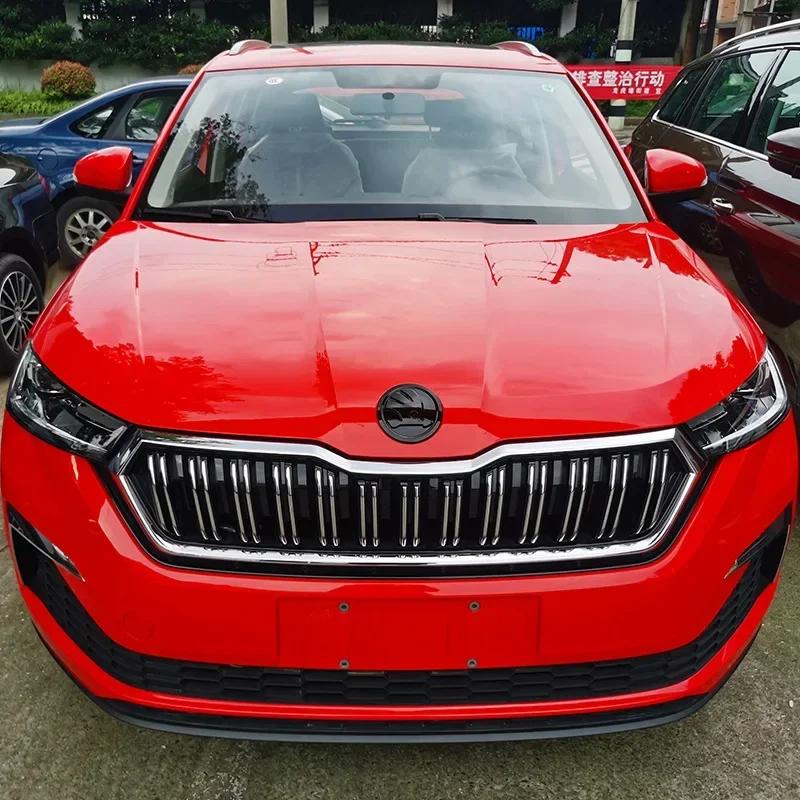 REKP5 ABS Car Front Hood Cover Emblem Sticker for Skoda Octavia Rapid Kodiaq Karoq Kamiq Superb Rapid Spaceback Auto Badge Accessories