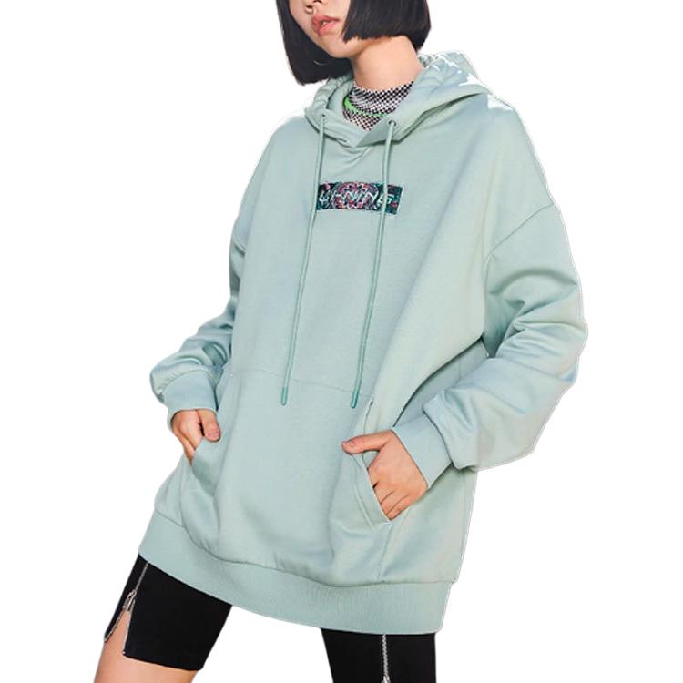 Li Ning Sports Life Collection Sweatshirt Unisex Gray Mist Green AWDRD42-3