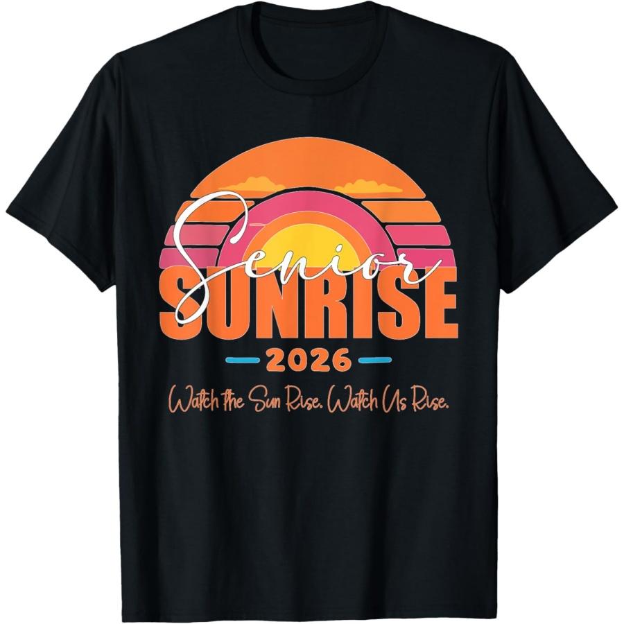 Retro Senior Sunrise 2026 Watch the Sun Rise Watch Us Rise T-Shirt XXXXXL чёрный