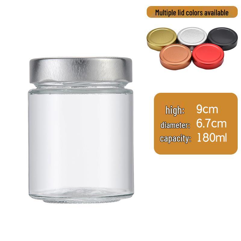 Large Capacity Round Pickle Dispensing Bottle with Lid, Moisture-Proof High Borosilicate Glass Jar