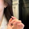 Temperament Bow Pearl Earrings Women's Sweet Temperament Versatile Rhinestone Earrings