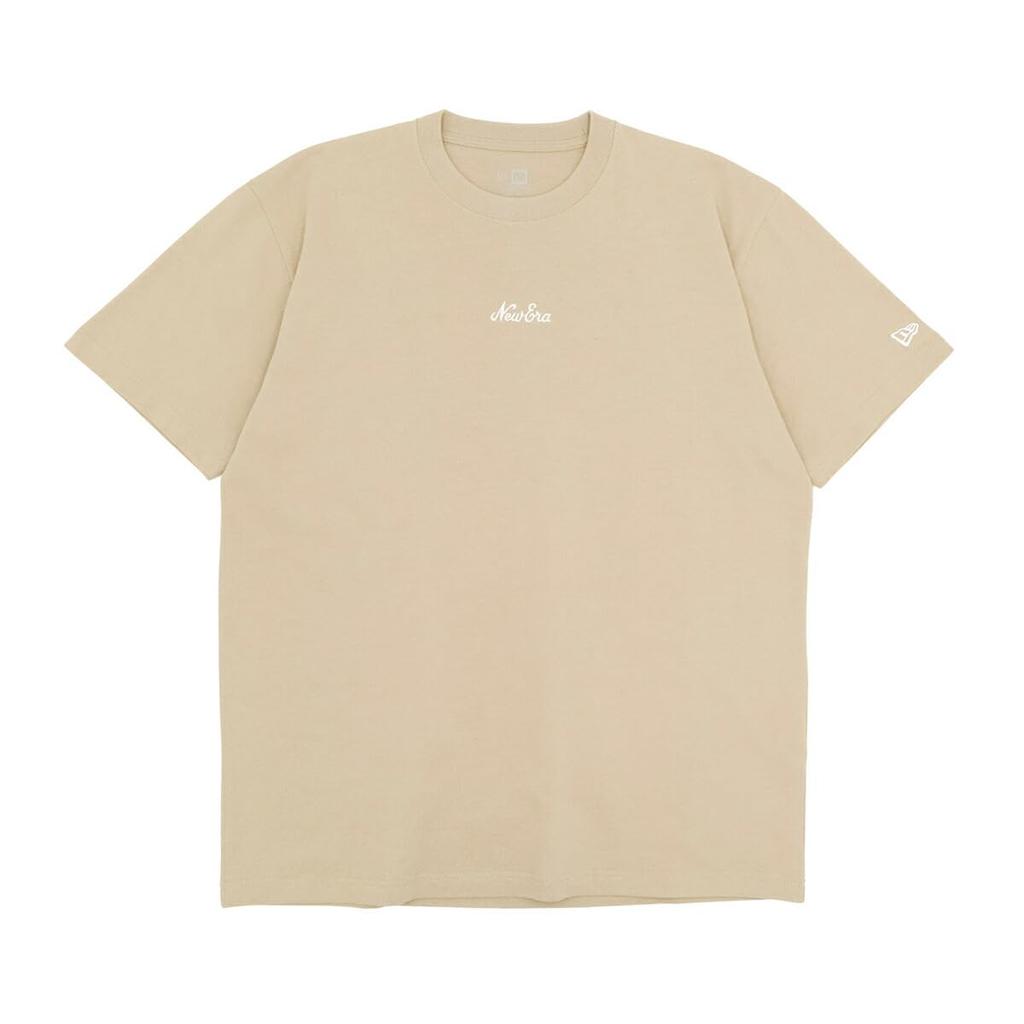 NEW ERA S/S Cotton Tee Script Logo Camel Beige 14683856 NER35A9183