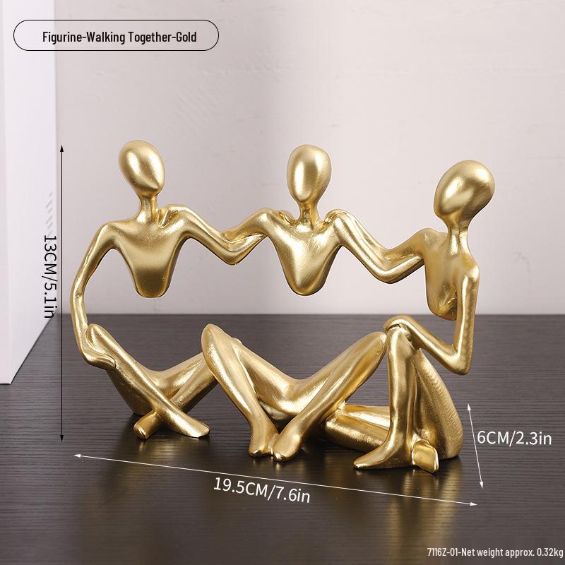 Set de 3 Ornamente Miniaturale Moderne Minimaliste pentru Decor Acasă și Birou