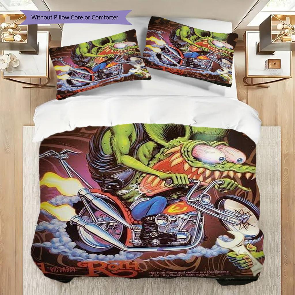Ratatude Skateboard Adventure Bedding 1 Duvet Cover 2 Pillowcase Without Core Christmas Birthday Gift Soft And Comfortable