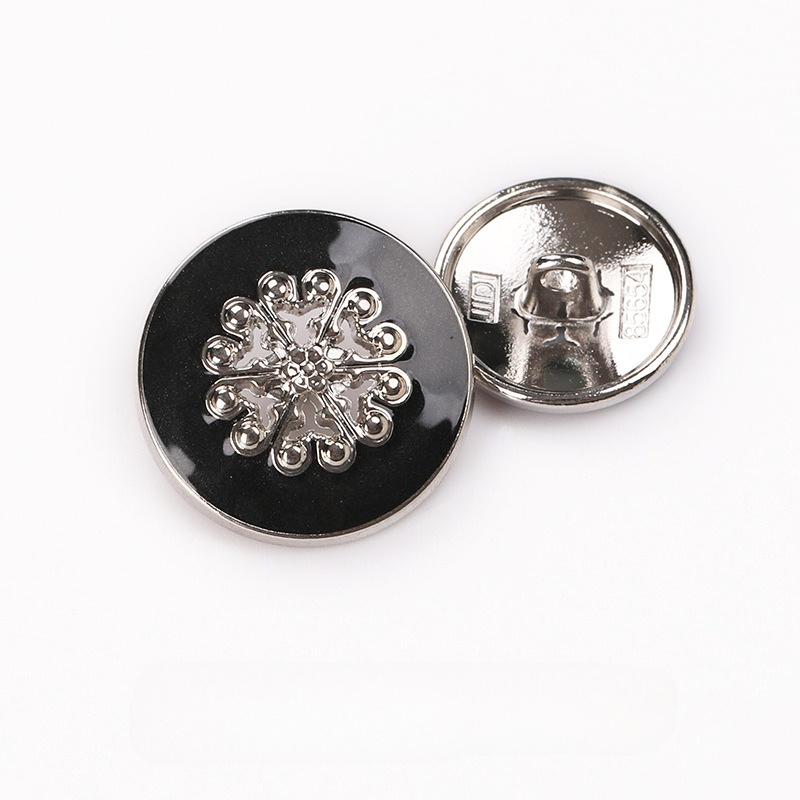 10pcs Beautiful Buttons 15/18/23mm Metal Floral Buttons Woman's Clothing Accessories
