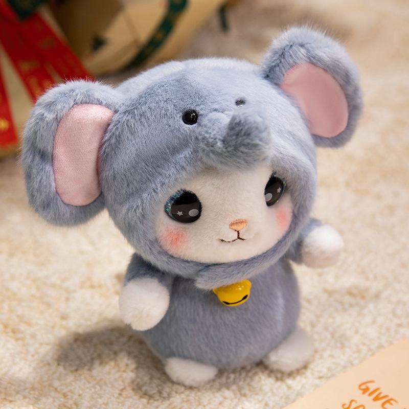 Big Eye Transformation Table Companion Doll Little Panda Giant Panda Plush Toy Monkey Doll Desktop Ornament Children's Gift