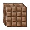 20PC Detachable Wall Tiles Waterproof Brick Stone Kitchen Wall Panels Living Room Peel and Stick 3D Brown Wallpaper Hotel
